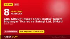 GNC GROUP Genç ilçesinde 8 beden işçisi daimi işçi alımı ilanı
