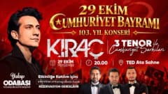 Gölbaşı’nda Cumhuriyet Bayramı kutlamalarında Kıraç konseri ve tenorlar sahnede