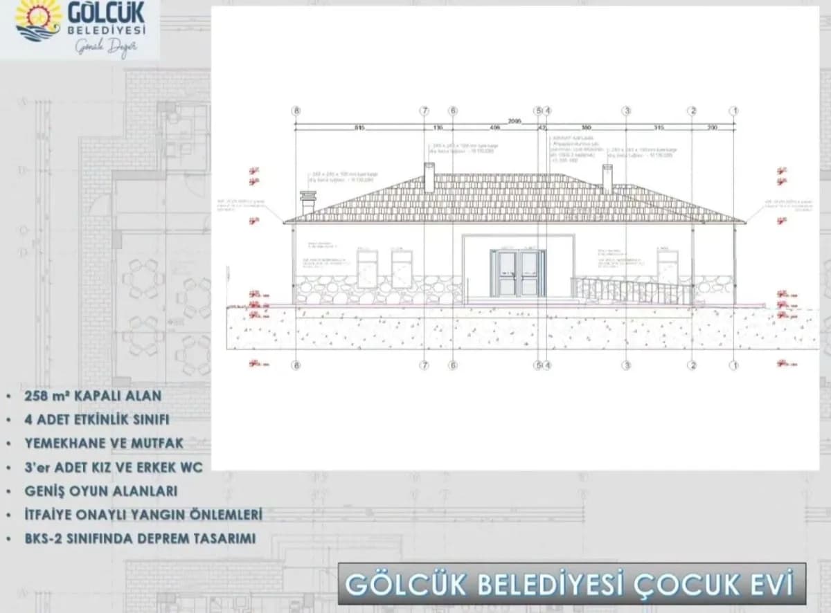 Gölcük Belediyesi Örcün Mahallesi'nde yapılacak Çocuk Evi projesi için ihale süreci devam ediyor