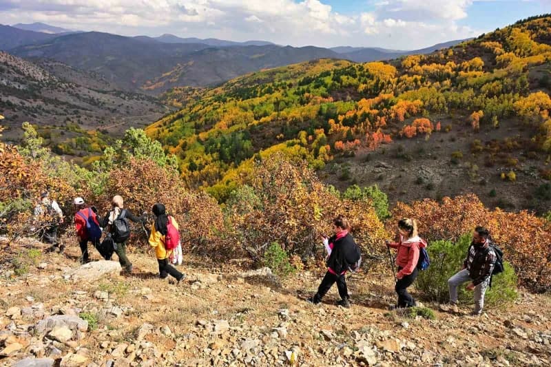 Gümüşhane Dağcılık, Doğa Sporları Gençlik ve Spor Kulübü Derneği (GÜDAK) üyesi sporcular, Hazan mevsimiyle birlikte adet