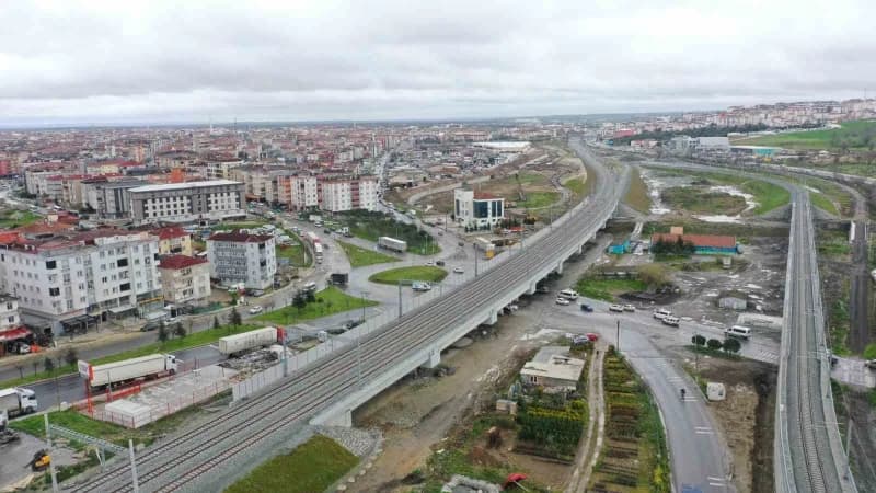 Halkalı-Kapıkule Hızlı Tren Hattı'nın 153 kilometrelik Çerkezköy-Kapıkule kesimi