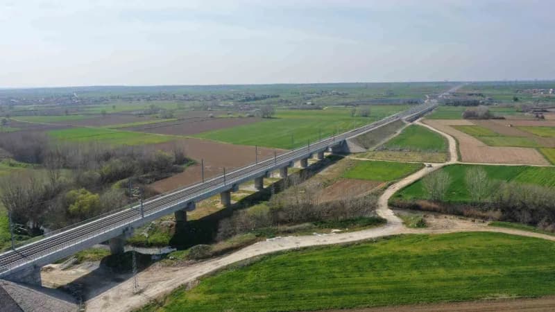 Halkalı-Kapıkule Hızlı Tren Hattı'nın 153 kilometrelik Çerkezköy-Kapıkule kesimi