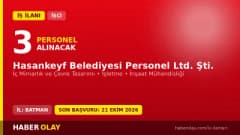 Hasankeyf Belediyesi Personel Ltd. Şti. 3 geçici işçi alımı ilanı başvuru detayları