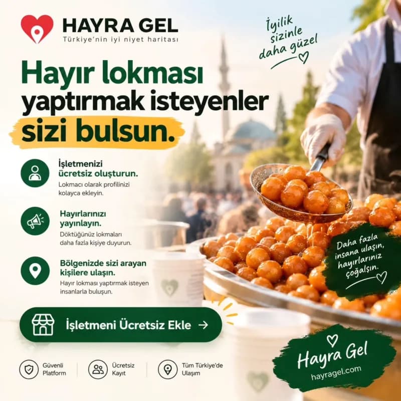 Günlük sosyal hayatımızda yaşadığımız şehirlerde yapılan hayırların tek bir çatı altında toplandığı "Hayra gel" isimli p