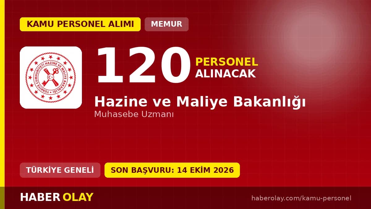 Hazine ve Maliye Bakanlığı Muhasebe Uzmanı yeterlik sınavı duyurusu ve başvuru bilgileri