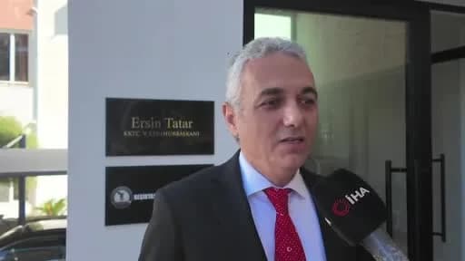 Hekimsen Genel Başkanı Adil Kurban ve KKTC 5. Cumhurbaşkanı Ersin Tatar görüşme sırasında