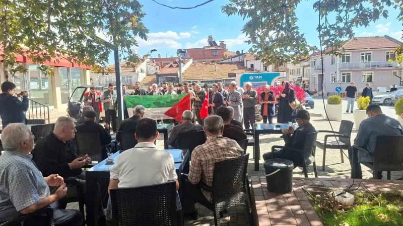 Hisarcık’ta Gazze için basın açıklaması ve dua programı