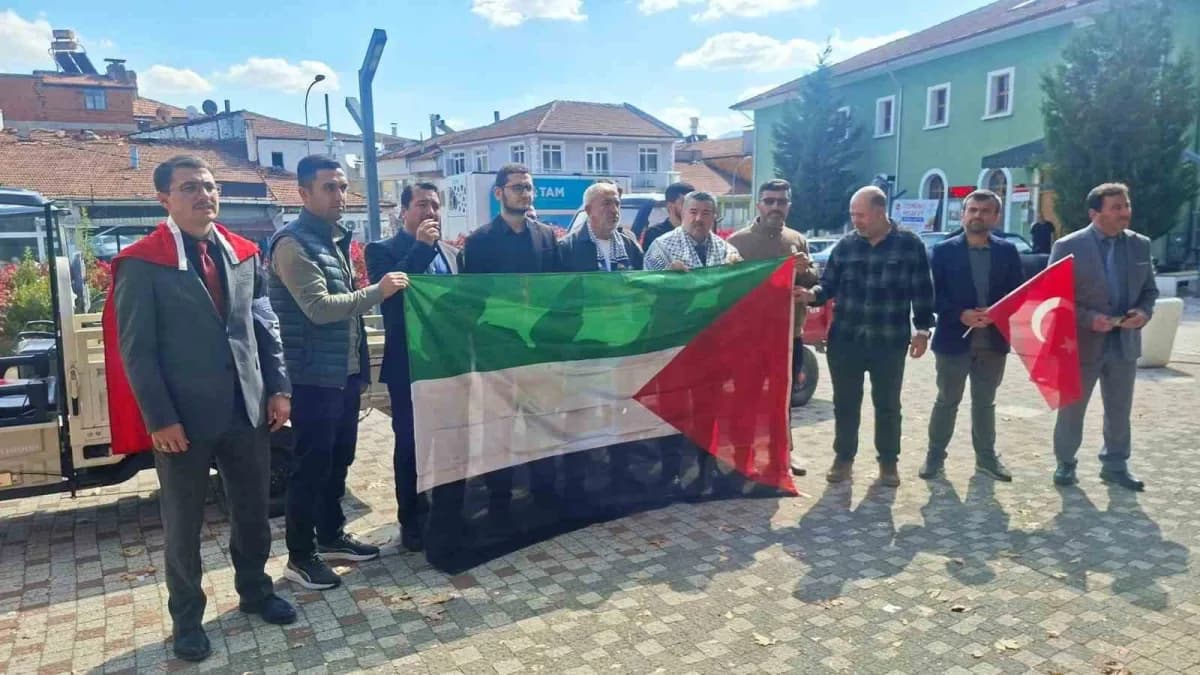 Hisarcık’ta Gazze için basın açıklaması ve dua programı