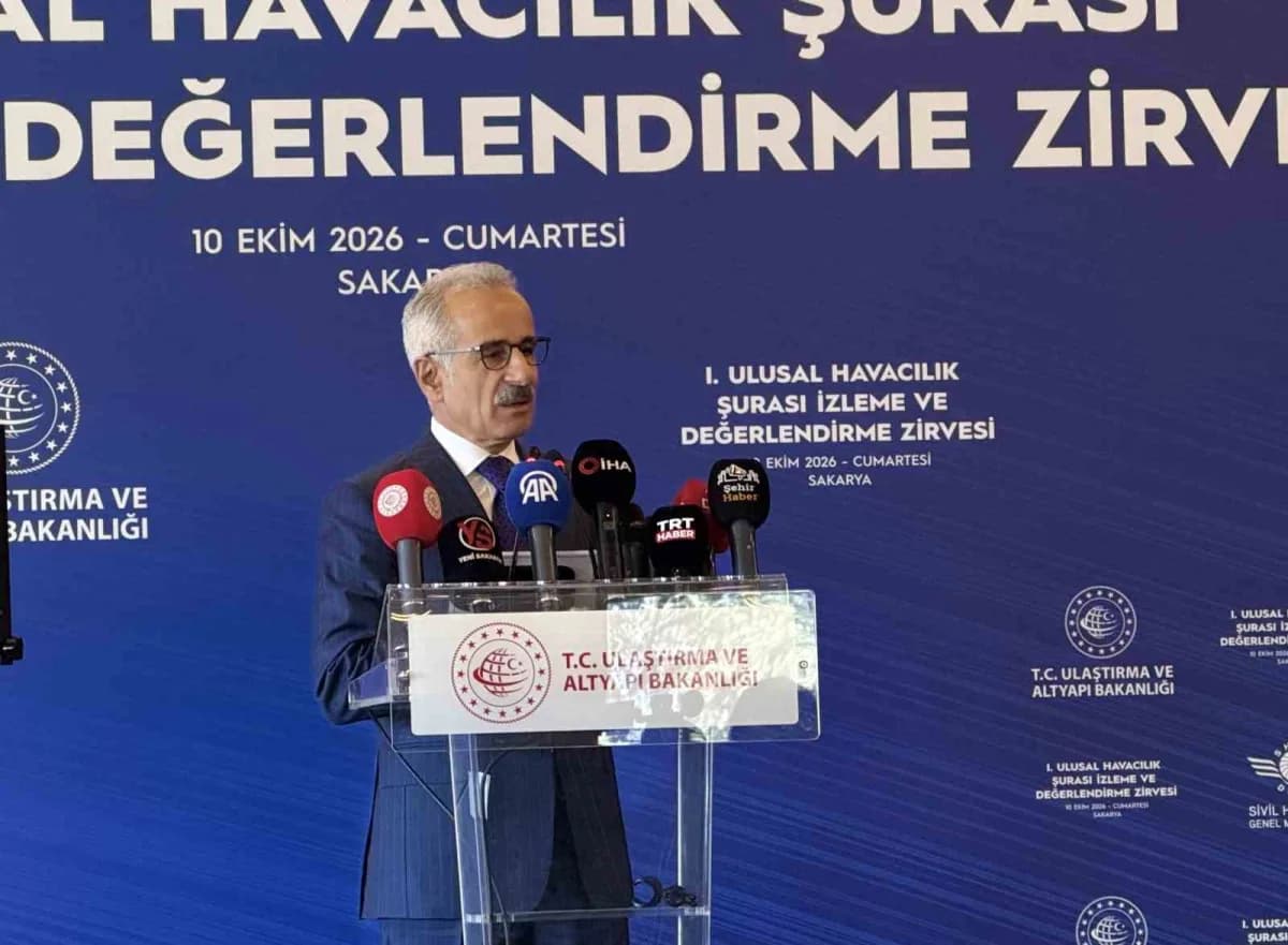1. Ulusal Havacılık Şurası İzleme ve Değerlendirme Zirvesi’nde konuşan Ulaştırma ve Altyapı Bakanı Abdulkadir Uraloğlu,