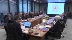 İçişleri Bakanı Mustafa Çiftçi başkanlığında asayiş toplantısı sırasında güvenlik yetkilileri bir arada