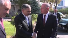 İçişleri Bakanı Mustafa Çiftçi ve Avusturya İçişleri Bakanı Gerhard Karner görüşme sırasında
