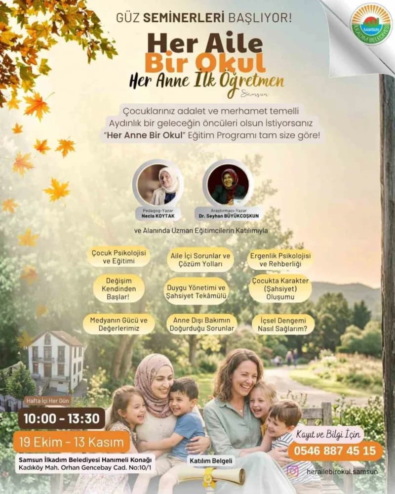 Samsun’un İlkadım Belediyesi, ailelerin çocuklarının gelişim süreçlerine daha bilinçli ve sağlıklı şekilde rehberlik ede