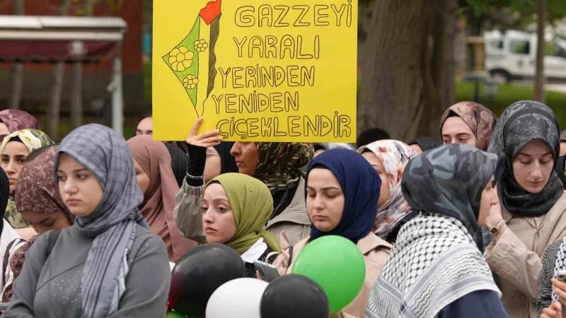 İnönü Üniversitesinde Filistin’e destek için tek yürek oldular
