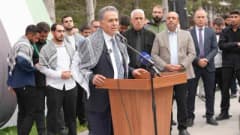 İnönü Üniversitesinde Filistin’e destek yürüyüşüne katılan öğrenciler ve akademisyenler