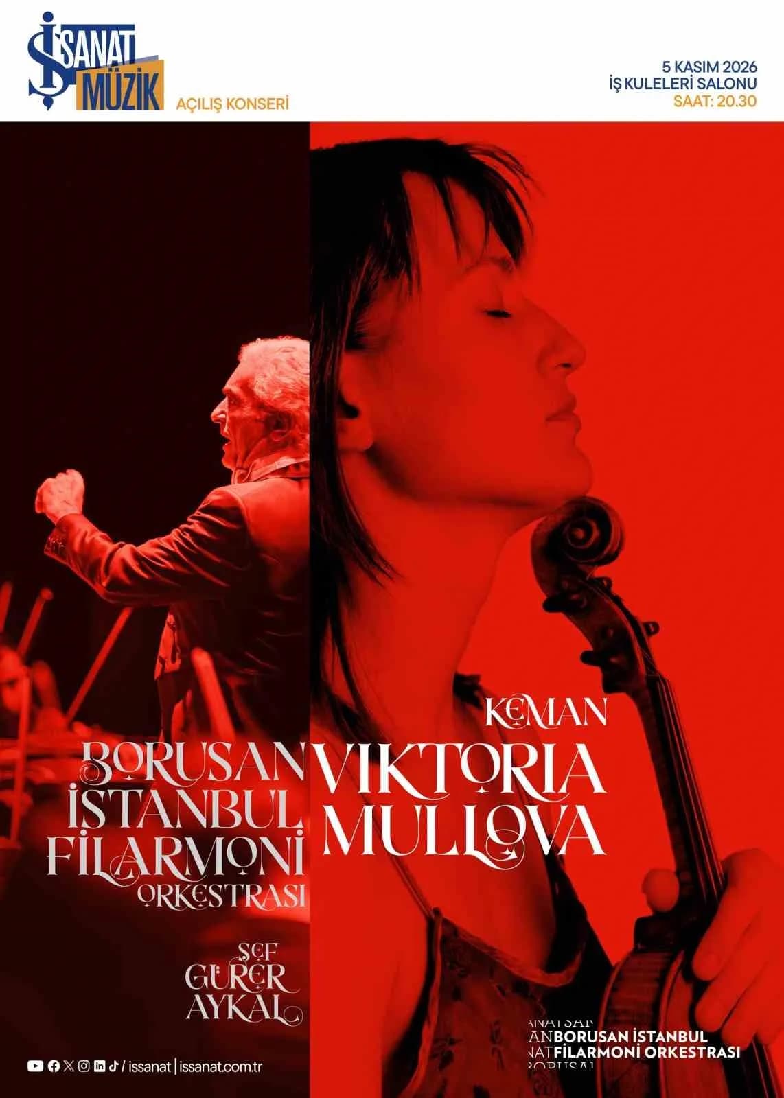 İş Sanat 27’nci sezon açılış konserinde keman sanatçısı Viktoria Mullova ve Borusan İstanbul Filarmoni Orkestrası sahned
