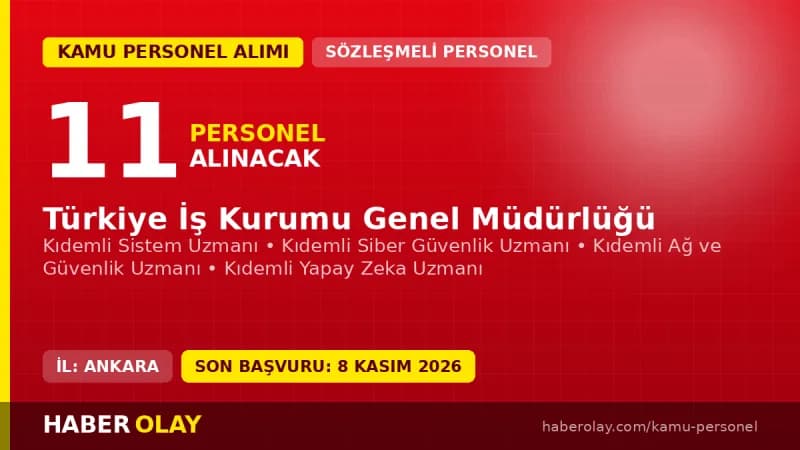 İŞKUR 11 sözleşmeli bilişim personeli alımı için başvuru detayları ve şartlar