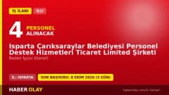 Isparta Çarıksaraylar Belediyesi Personel Destek Hizmetleri 4 beden işçisi alımı ilanı
