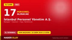 İSPER İstanbul Personel Yönetim A.Ş. 17 sürekli işçi alımı ilanı başvuru detayları