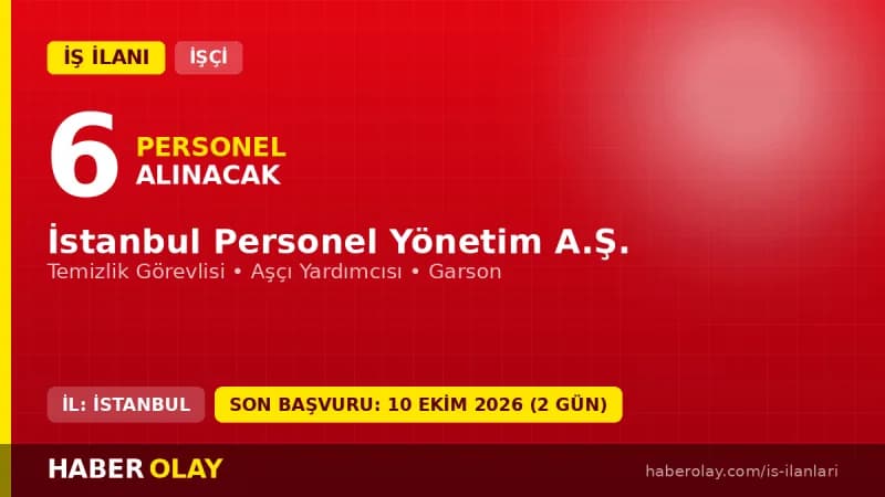 İSPER A.Ş. İstanbul genelinde 6 daimi işçi alımı ilanı