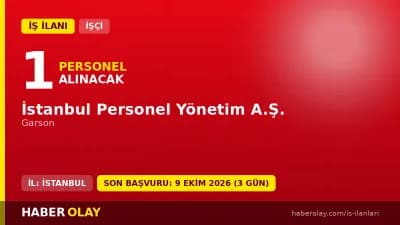 İSPER İstanbul Personel Yönetim A.Ş. garson işçi alımı ilanı 2026