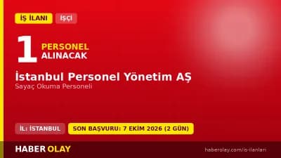 İSPER İstanbul Personel Yönetim A.Ş. sayaç okuma personeli iş ilanı 2026