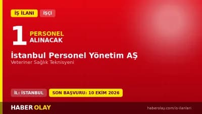 İSPER İstanbul Personel Yönetim A.Ş. veteriner sağlık teknisyeni iş ilanı 2026
