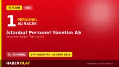 İSPER İstanbul Personel Yönetim A.Ş. veteriner sağlık teknisyeni iş ilanı 2026