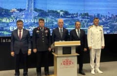 İstanbul Valisi Davut Gül basın toplantısında 2026 yılının ilk 9 ayına ilişkin emniyet verilerini açıklıyor