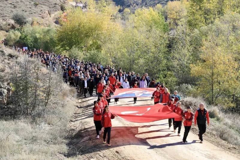 Çankırı’da, Kurtuluş Savaşı’nda silahların cepheye ulaştırıldığı yolda "17. İstiklal Yolu Yürüyüşü"