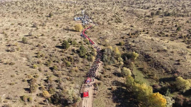 Çankırı’da, Kurtuluş Savaşı’nda silahların cepheye ulaştırıldığı yolda "17. İstiklal Yolu Yürüyüşü"