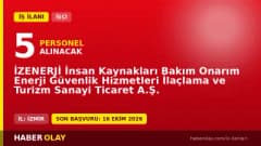 İZENERJİ A.Ş. 5 özel güvenlik görevlisi geçici işçi alımı ilanı İzmir 2026