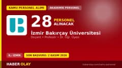 İzmir Bakırçay Üniversitesi akademik personel alımı ilanı detayları ve başvuru şartları