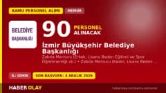 İzmir Büyükşehir Belediyesi zabıta memuru alımı için başvuru yapan adaylar