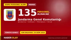 Jandarma Genel Komutanlığı 135 muvazzaf subay alımı ilanı başvuru detayları