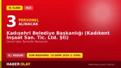 Kadıkent İnşaat Sanayi Ticaret Ltd. Şti. 3 geçici genel işler temizlik personeli alımı ilanı