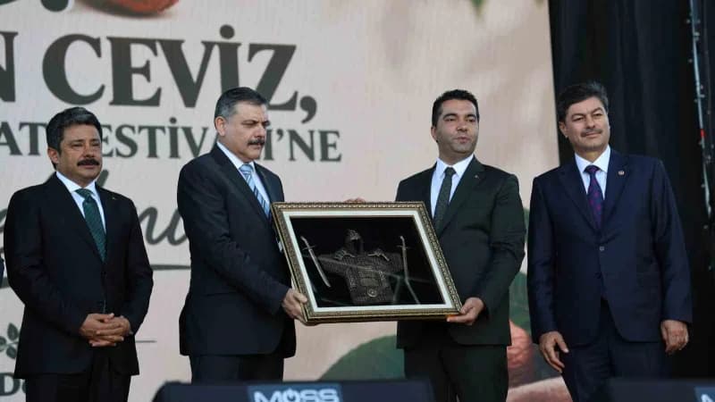 Kırşehir'in Kaman ilçesinde bu yıl 35'incisi düzenlenen Kaman Kültür, Sanat ve Ceviz Festivali, İçişleri Bakanı Mustafa