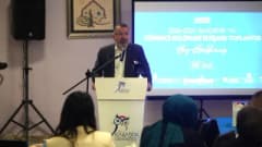 Karabük Üniversitesi Rektörü Prof. Dr. Fatih Kırışık öğrenci kulüpleri toplantısında konuşuyor