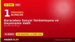 Karacabey Sosyal Yardımlaşma ve Dayanışma Vakfı temizlik personeli alımı ilanı 2026
