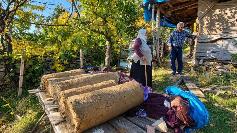 Hatice Orhan ve oğlu Bayram Orhan