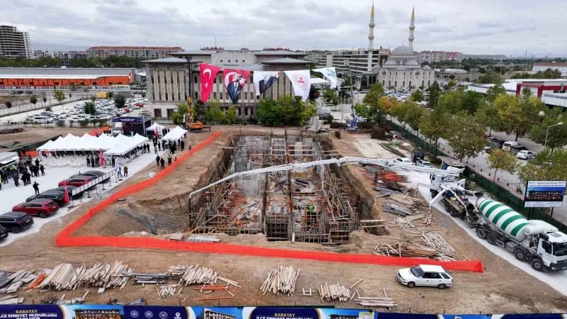 Karatay İlçe Emniyet Müdürlüğü Hizmet Binası ile İstiklal Mahallesi'ne kazandırılacak Polis Merkezi'nin temeli, düzenlen