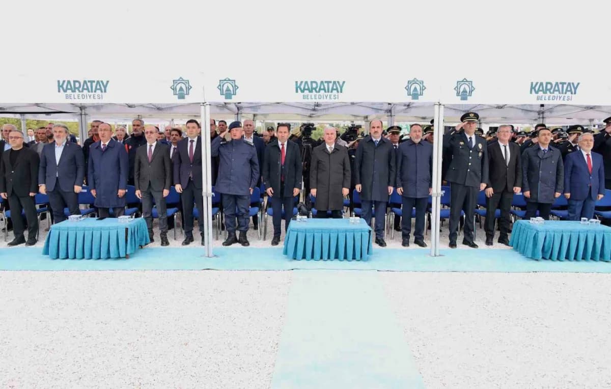 Karatay İlçe Emniyet Müdürlüğü Hizmet Binası ile İstiklal Mahallesi'ne kazandırılacak Polis Merkezi'nin temeli, düzenlen