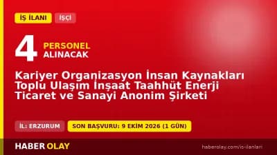 Kariyer AŞ Erzurum 4 Beko Loder Operatörü daimi işçi alımı ilanı