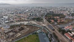 Kayseri Büyükşehir Belediye Başkanı Memduh Büyükkılıç Kartal Katlı Kavşağı şantiye alanında inceleme
