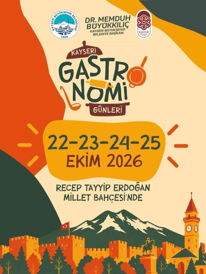 Kayseri Büyükşehir Belediyesi tarafından düzenlenen 4’üncü Kayseri Gastronomi Günleri, 22-25 Ekim tarihleri arasında Rec