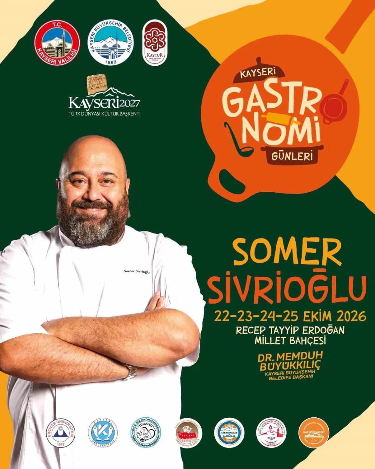 Kayseri Büyükşehir Belediyesi tarafından düzenlenen 4’üncü Kayseri Gastronomi Günleri, 22-25 Ekim tarihleri arasında Rec