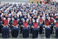 Kayseri’de düzenlenen hafızlık icazet töreninde öğrenciler ve yetkililer