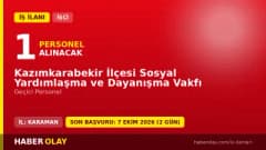 Kazımkarabekir İlçesi Sosyal Yardımlaşma ve Dayanışma Vakfı geçici personel alımı ilanı