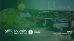 Karabük Üniversitesi kampüsünde iklim değişikliği araştırmaları için çalışan bilim insanları