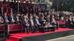 Karadeniz Ereğli’de Cumhuriyet Bayramı kutlamalarında tören geçişi ve halk oyunları gösterisi