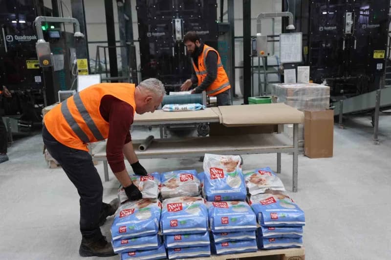Nevşehir’in Ürgüp ilçesinde Bentonit madenini işleyerek kedi kumu üreten Bentaş Bentonit AŞ, üretimi
